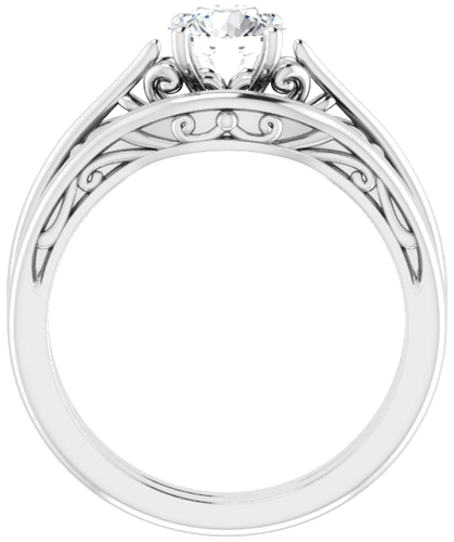 14K White 5.8 mm Round Engagement Ring Mounting (17)