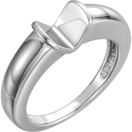 Sužadėtuvių Žiedas „Bar-Set Solitaire“ 14k white gold Round 5.2mm (1)