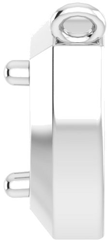 Pakabukas „Solitaire“ 585 Baltojo Aukso Round 4.5mm (3)
