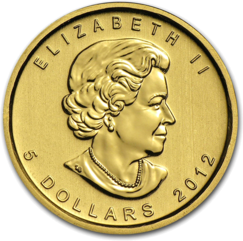 1/10 oz Klevo lapas Kanada auksinė moneta Mix metai (3)