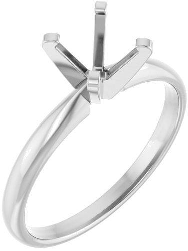 Sužadėtuvių Žiedas „Solitaire“ 14k white gold Round 6.5mm (1)