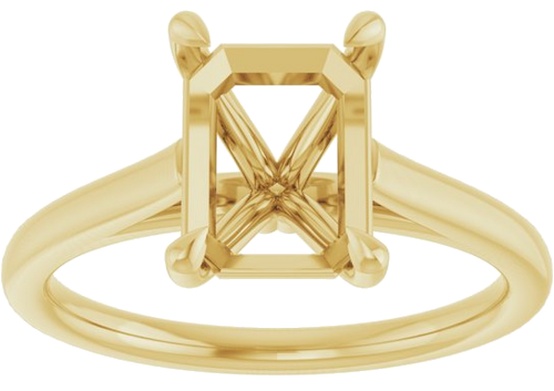 Sužadėtuvių Žiedas „Claw-Pong“ 14k yellow gold Emerald 8.5mm x 6.5mm (3)