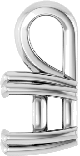 Pakabukas „Double Claw-Prong Solitaire“ 10k white gold Cushion 5mm (3)