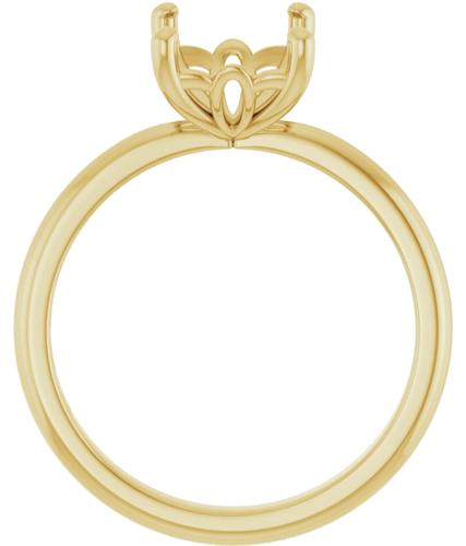 Sužadėtuvių Žiedas „Solitaire“ 417 Geltonojo Aukso Emerald 9mm x 7mm (2)