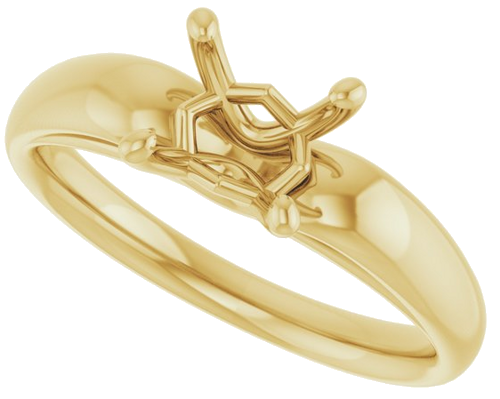 Sužadėtuvių Žiedas 14k yellow gold Oval 8mm x 6mm (5)