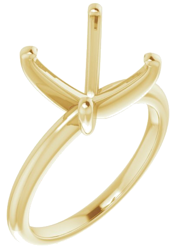 Sužadėtuvių Žiedas „Solitaire“ 585 Geltonojo Aukso Square 8mm (1)