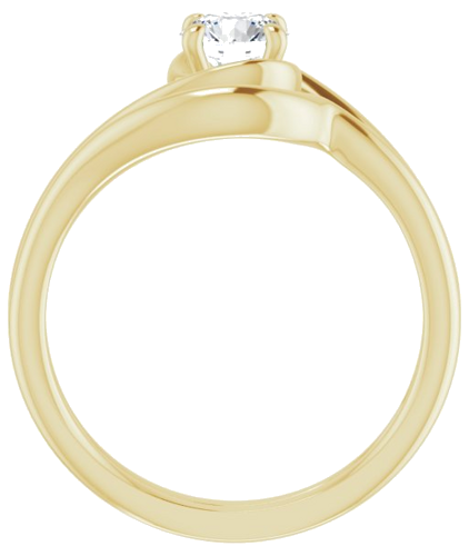 Sužadėtuvių Žiedas „Solitaire“ 14k yellow gold Round 5.2mm (7)