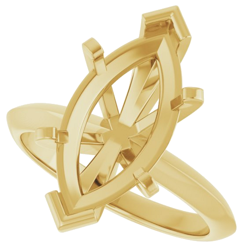 Sužadėtuvių Žiedas „Knife-Edge“ 14k yellow gold Marquise 16mm x 8mm (5)