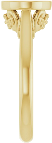 14K Yellow 9x7 mm Oval Solitaire Engagement Ring Mounting (4)