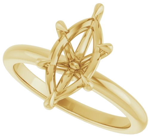 Sužadėtuvių Žiedas „Solitaire“ 14k yellow gold Marquise 12mm x 6mm (5)