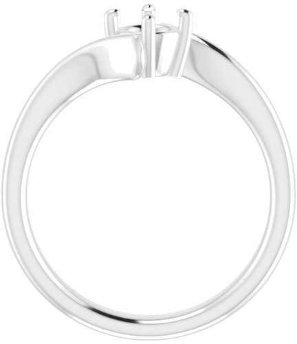 14K White  4.8 mm Round Solitaire Engagement Ring Mounting (2)