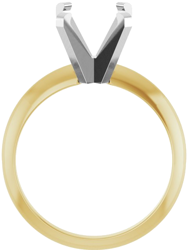 Sužadėtuvių Žiedas „Solitaire“ 585 Baltojo Ir Geltonojo Aukso Oval 10mm x 8mm (2)