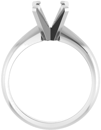 Sužadėtuvių Žiedas „Solitaire“ 14k white gold Oval 9mm x 7mm (2)