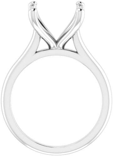 Platinum 11 mm Cushion Solitaire Engagement Ring Mounting (2)