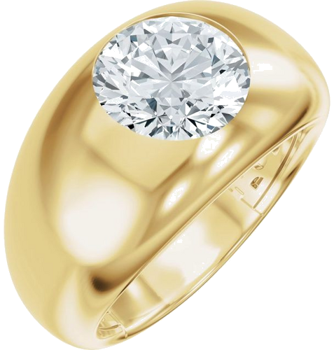 Sužadėtuvių Žiedas „Solitaire“ 14k yellow gold Round 8.2mm (1)