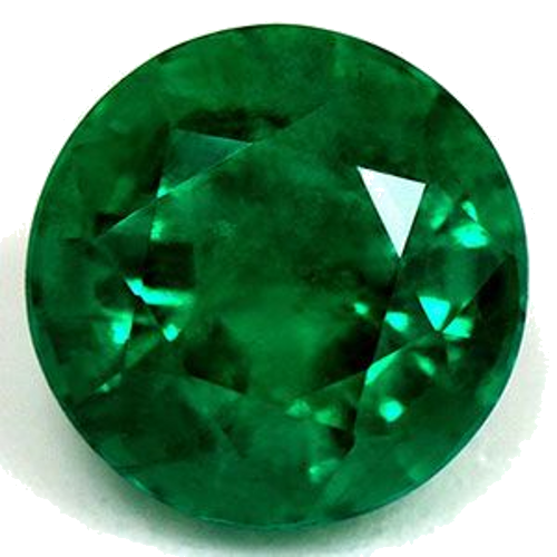 0.99 carat GREEN Round Smaragdas (1)