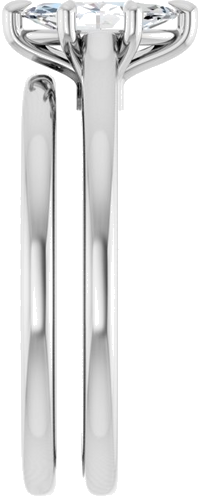 Sužadėtuvių Žiedas „Claw-Pong“ 14k white gold Marquise 8mm x 4mm (9)