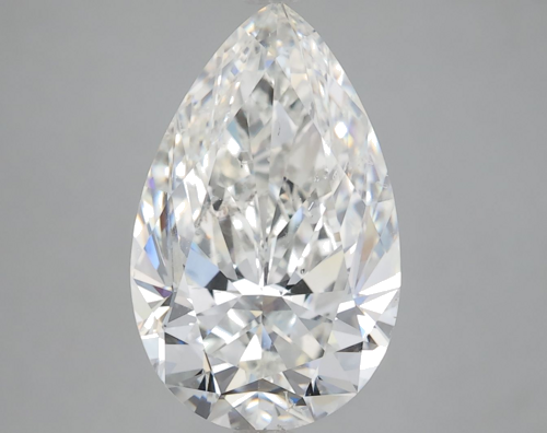 6.01 carat F-SI2 Natūralus Pear Deimantas (1)