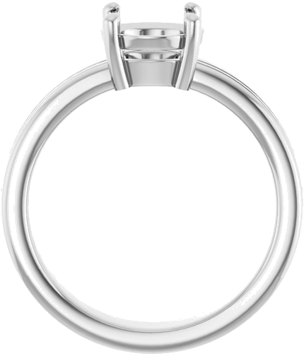 14K White 7.4 mm Round Solitaire Engagement Ring Mounting (2)