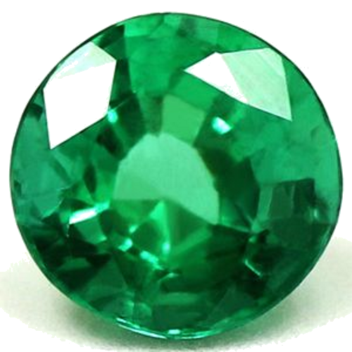 0.6 carat GREEN Round Smaragdas (1)