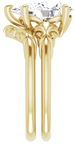 Sužadėtuvių Žiedas „Solitaire“ 10k yellow gold Pear 12mm x 8mm (9)