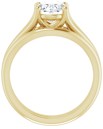 14K Yellow 9x7 mm Oval Solitaire Engagement Ring Mounting (7)