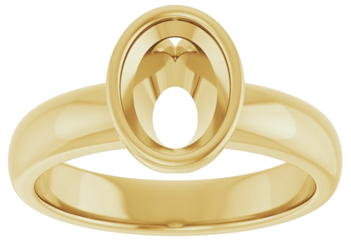 Sužadėtuvių Žiedas „Bezel-Set Solitaire“ 14k yellow gold Oval 8mm x 6mm (3)