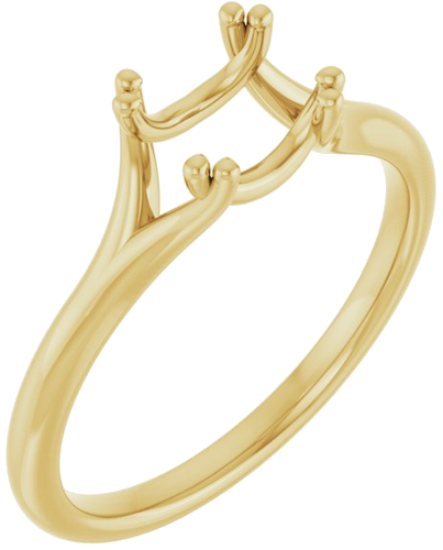 Sužadėtuvių Žiedas „Twin-Prong Woven Solitaire“ 585 Geltonojo Aukso Round 6.5mm (1)