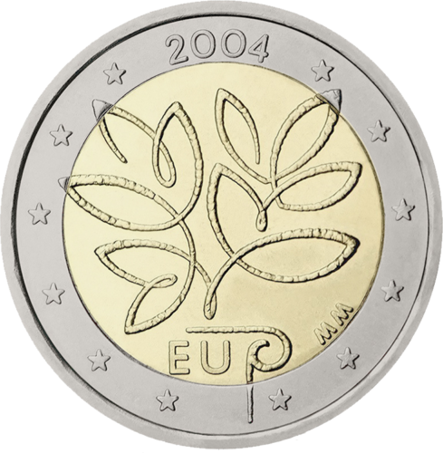 2004 Финляндия Расширение Европейского союза монета 2 евро (1)