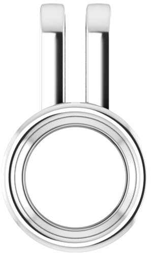 14K White 6.5 mm Round Pendant Mounting (1)