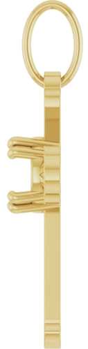 Pakabukas „Accented Cross“ 14k yellow gold Round 5.2mm (3)