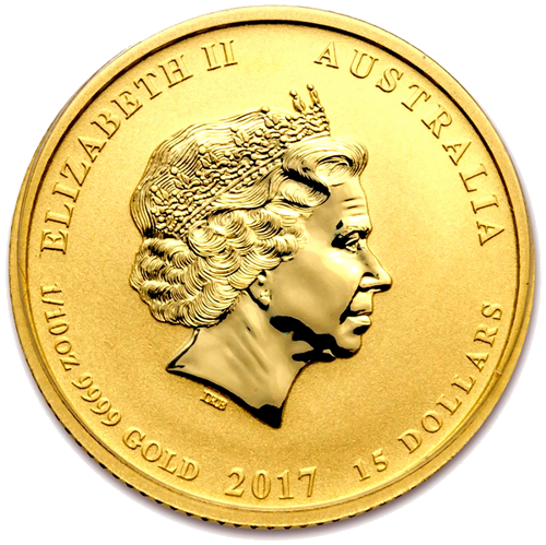 1/10 oz Год Петуха 2017 Великобритания золотая монета (2)