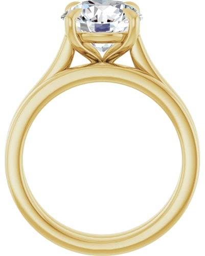 Sužadėtuvių Žiedas „Claw-Prong“ 14k yellow gold Round 9mm (7)