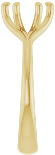 18K Yellow 7 mm Round Engagement Ring Mounting (4)