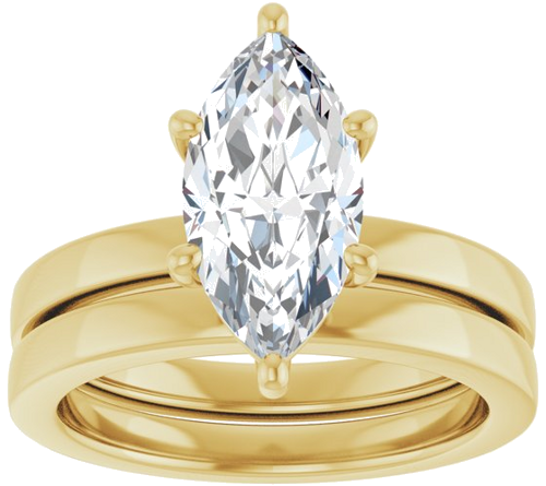 Sužadėtuvių Žiedas „Solitaire“ 14k yellow gold Marquise 13mm x 6.5mm (8)