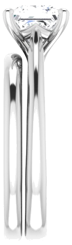 Sužadėtuvių Žiedas „Solitaire“ 585 Baltojo Aukso Square 6mm (9)