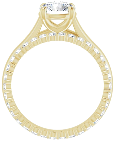 14K Yellow 7 mm Round Solitaire Engagement Ring Mounting (7)