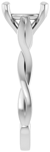 Sužadėtuvių Žiedas „Infinity-Inspired“ 950 Platinos Cushion 8mm (4)