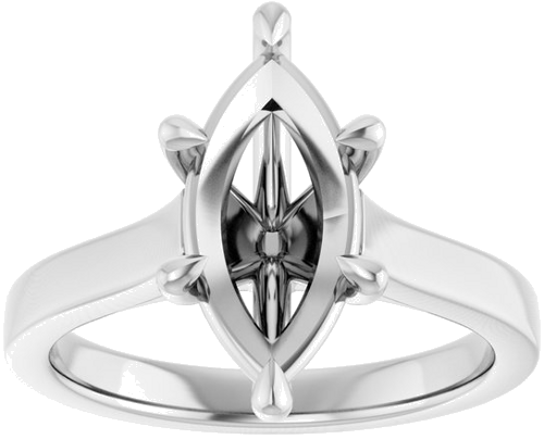 Sužadėtuvių Žiedas „Claw-Prong“ 14k white gold Marquise 13mm x 6.5mm (3)