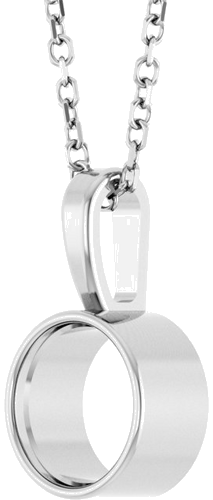 Pakabukas „Bezel-Set Solitaire“ 14k white gold Round 6.5mm (2)