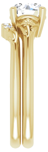 Sužadėtuvių Žiedas „Solitaire“ 18k yellow gold Round 6.5mm (9)