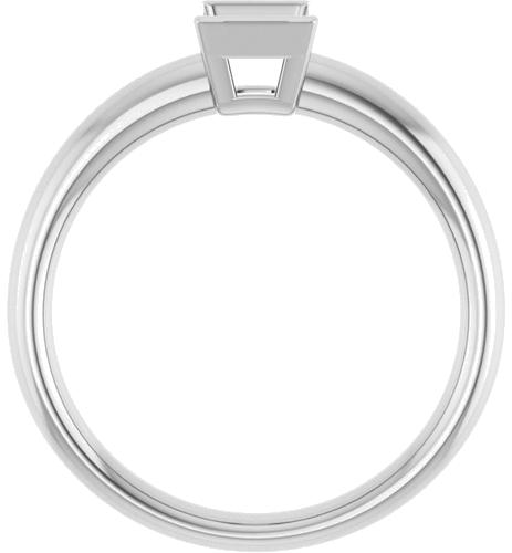 Sužadėtuvių Žiedas „Bezel-Set Solitaire“ 14k white gold Square 4mm (2)