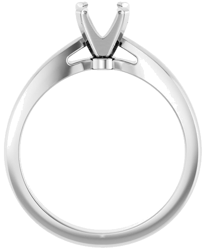 14K White 5.8 mm Round Solitaire Engagement Ring Mounting (2)