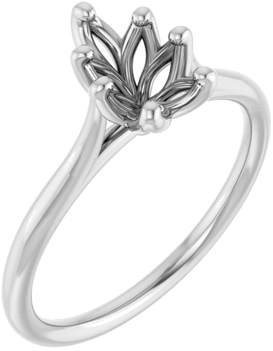 Sužadėtuvių Žiedas „Cathedral-Style Solitaire“ 14k white gold Pear 8mm x 5mm (1)