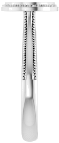 14K White 7.4 mm Round Engagement Ring Mounting (4)