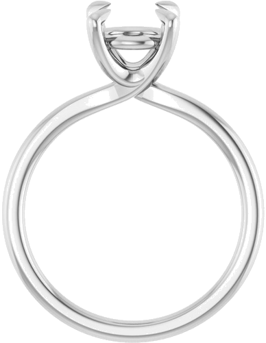 Sužadėtuvių Žiedas 14k white gold Round 7.4mm (2)