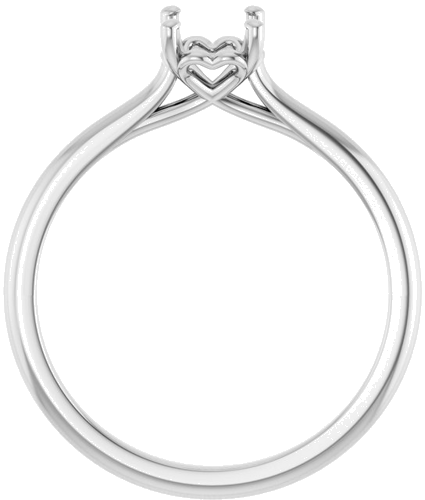 Sužadėtuvių Žiedas „Solitaire“ 14k white gold Oval 7mm x 5mm (2)