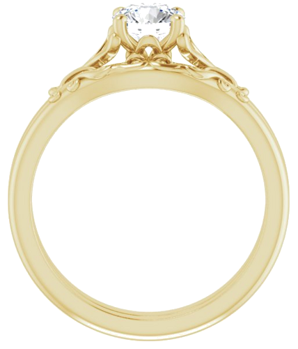 Sužadėtuvių Žiedas „Solitaire“ 14k yellow gold Round 5.5mm (7)
