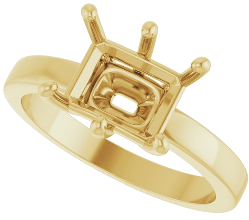 Sužadėtuvių Žiedas „Solitaire“ 14k yellow gold Emerald 9mm x 7mm (5)