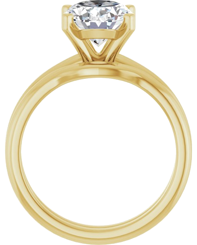 Sužadėtuvių Žiedas 14k yellow gold Oval 10mm x 8mm (7)